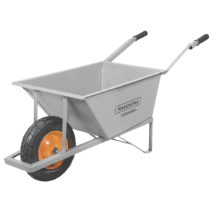 Carretilla de mano con caja reforzada metálica gris 65L JGW-77714235